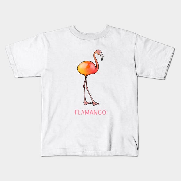 Flamango Kids T-Shirt by CarlBatterbee